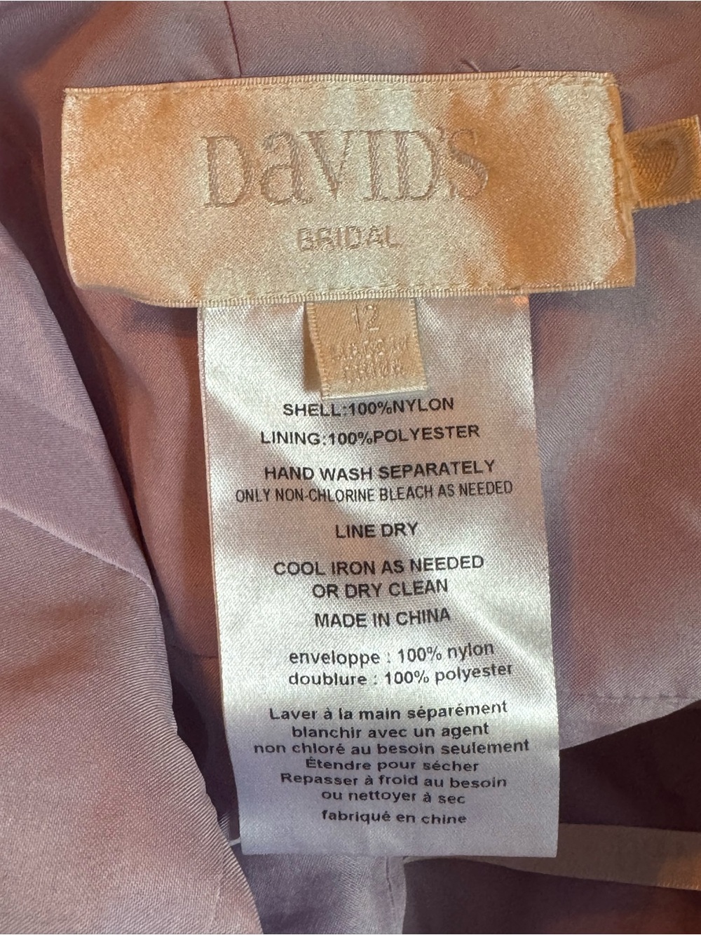 David's Bridal Lilac Lace Halter Gown 12 EUC - Picture 10 of 10